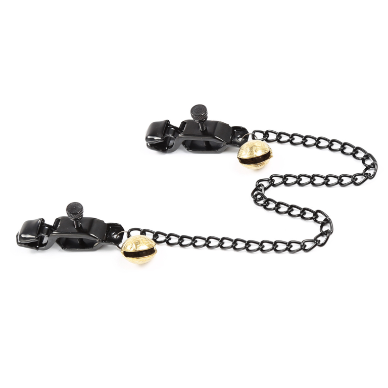 Adult products iron chain fun nipple clamps scattered bondage toys black crocodile clamps - Image 5