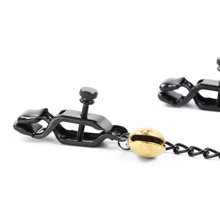 Adult products iron chain fun nipple clamps scattered bondage toys black crocodile clamps - Image 6