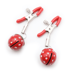 Strawberry Nipple Clamps: Fun Metal Breast Clamps for Women