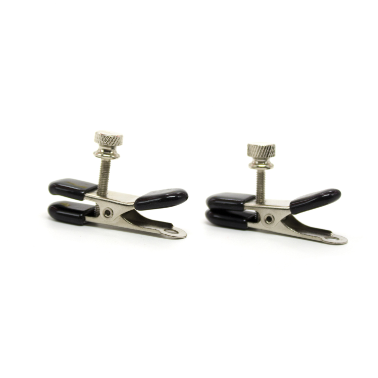 Adult products metal clamps Black rubber cap adjustable sex nipple clamps - Image 3