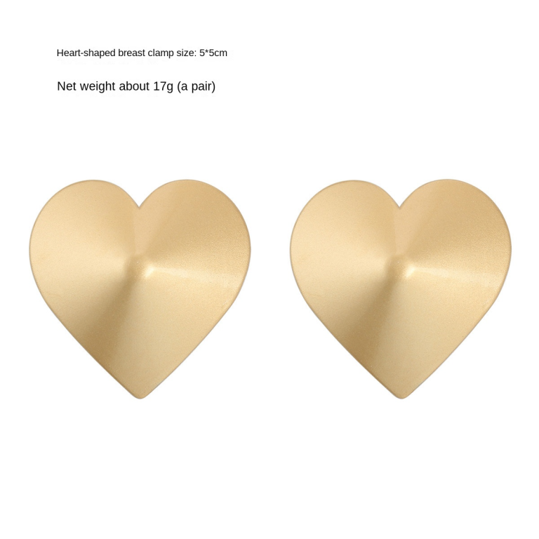 Sexy nipple stickers new four-corner round love square metal chest stickers - Image 3