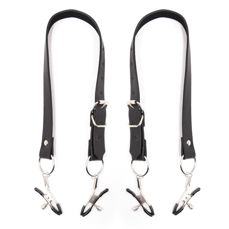 Sexy leather sex metal adjustment clips flirting sm toys leggings belts for adults