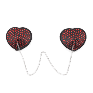 Nipple Stickers with Chain - Diamond Breast Jewelry for Couples - Flirty Adult Accessories