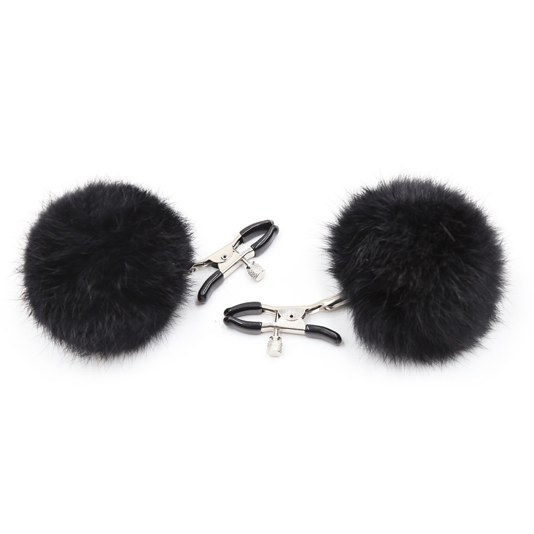 Sex toys colorful round red feather nipple clamps couples toys bondage female tools hair ball clamps adults