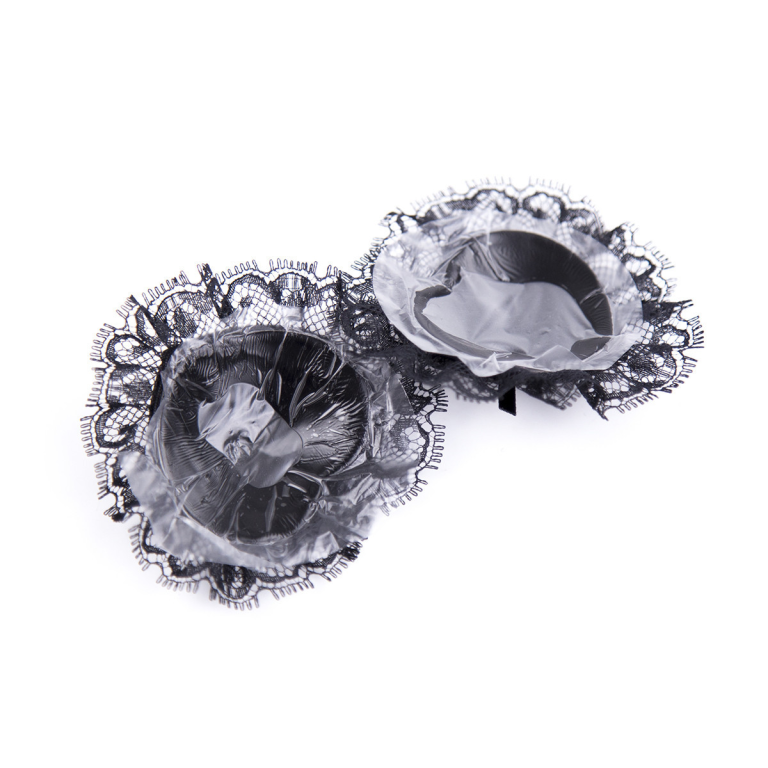 Lace sex nipple stickers black breast suction breast stickers accessories sexy nipples and breast stickers sex health bow transvestite - Image 9