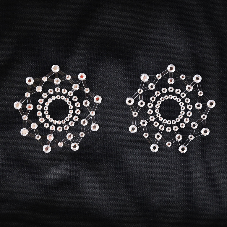 Transparent sexy nipple stickers plastic round adult SM dog slave products breast stickers couple toys rhinestones - Image 5