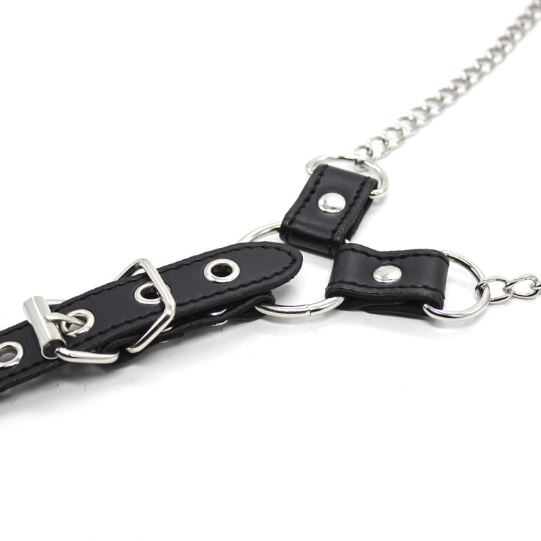 Adult sexy sex products chain nipple clamps JJ rings men's bondage training props - Image 11
