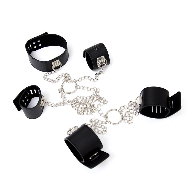 Hand, foot and neck combination, couple foreplay, bondage, bondage, SM flirting, training toys