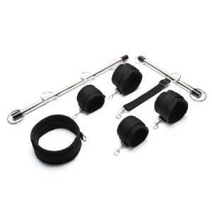 Leather Leg Cuffs: Hand-Tied Adult Flirting Restraints with Removable Foot Irons