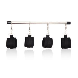Adult Restraint Set: Double Cuffs, Neck Cover, & Iron Rod - Sensory Play & Exploration