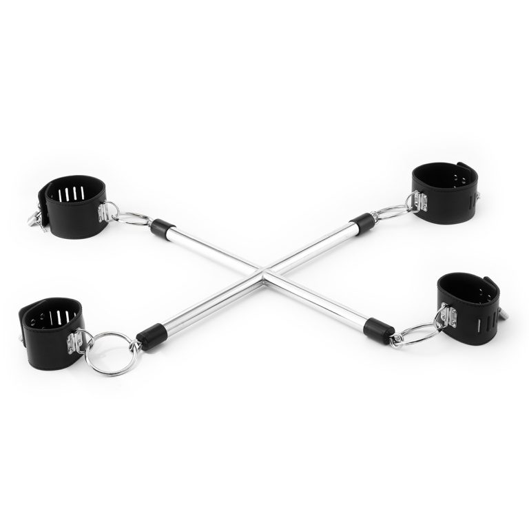 Adult products, cross iron pipe handcuffs, locked black sex toys, tied hands, health products - Image 3
