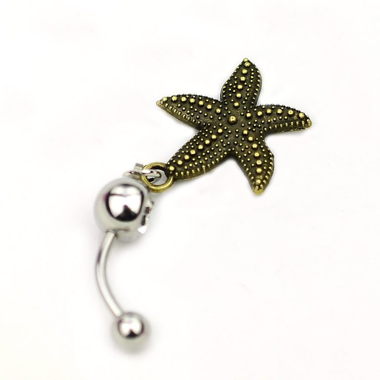 navel nail navel ring vintage starfish navel ring navel nail belly dance navel jewelry - Image 4