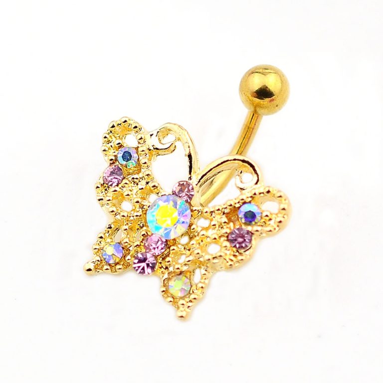 Hot selling  puncture jewelry butterfly umbilical nail umbilical nail nail nail nail nail nail nail earring - Image 5