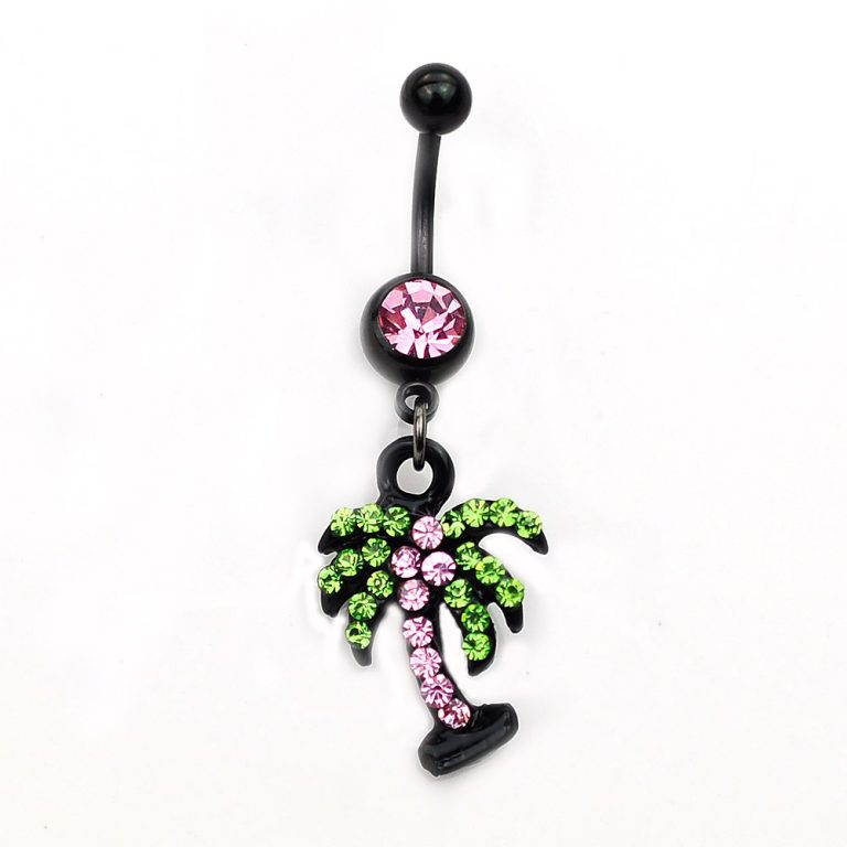body piercing jewelry alloy paint belly button ring flower belly button ring belly dance jewelry