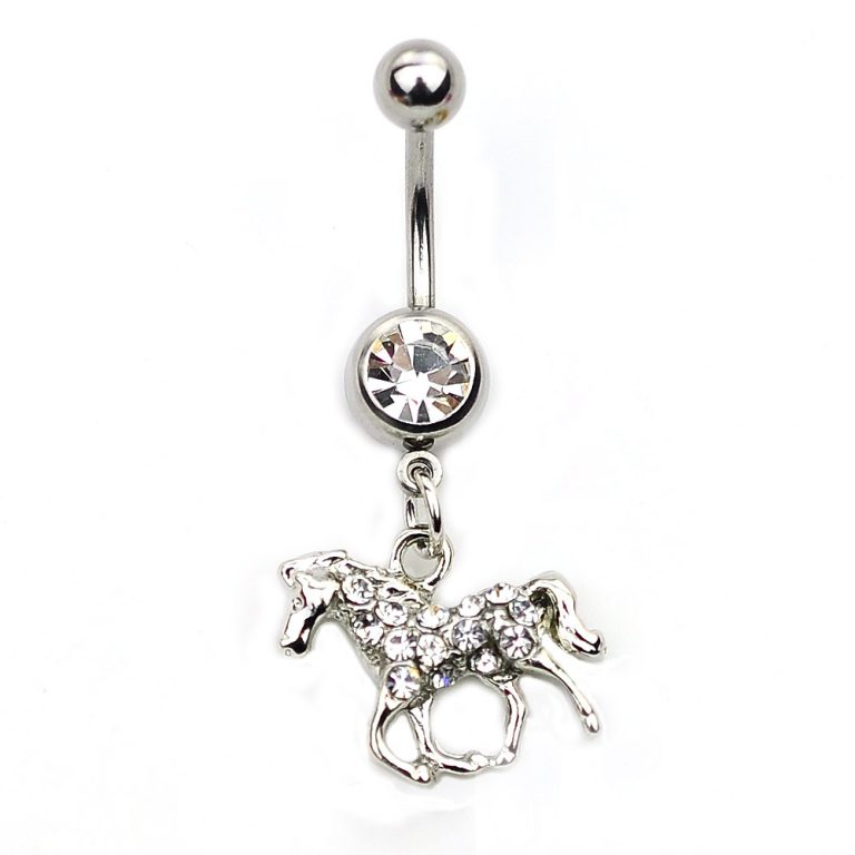 puncture jewelry European and American Diamond Horse belly button ring navel nail origin supply belly dance jewelry  batch