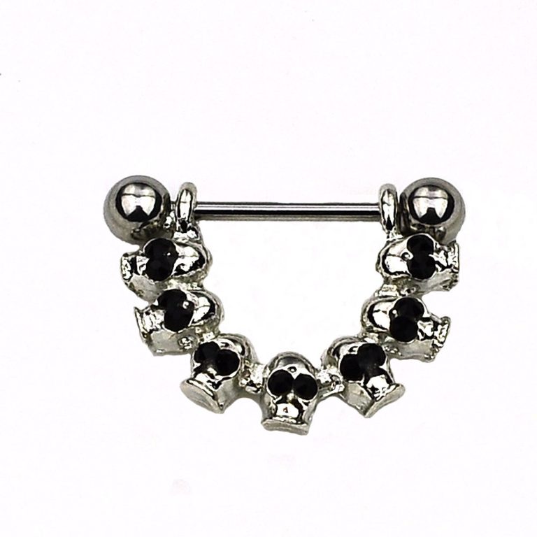 Body Piercing Jewelry Diamond Skull Nipple Ring Nipple Nail Nipple Buckle Manufacturer - Image 6