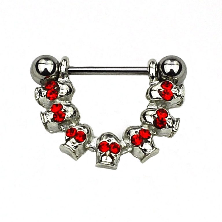 Body Piercing Jewelry Diamond Skull Nipple Ring Nipple Nail Nipple Buckle Manufacturer - Image 3