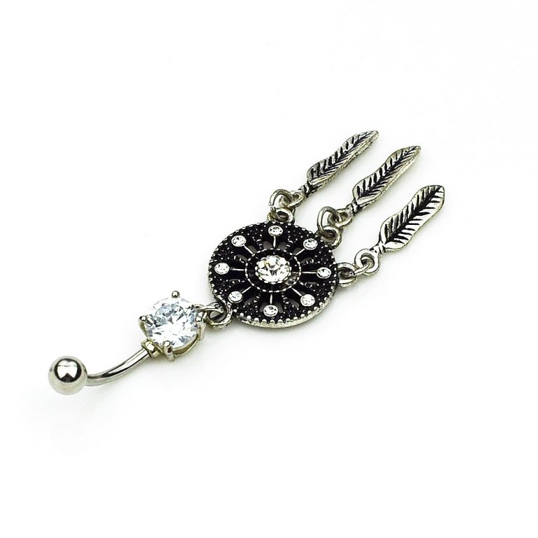 Hot sale  puncture jewelry dreamer navel nail zircon retro navel navel nail - Image 3