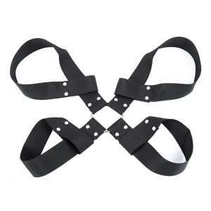 Adjustable Nylon Restraint Set: Hand & Foot Cuffs, Back Tie - Adult Play