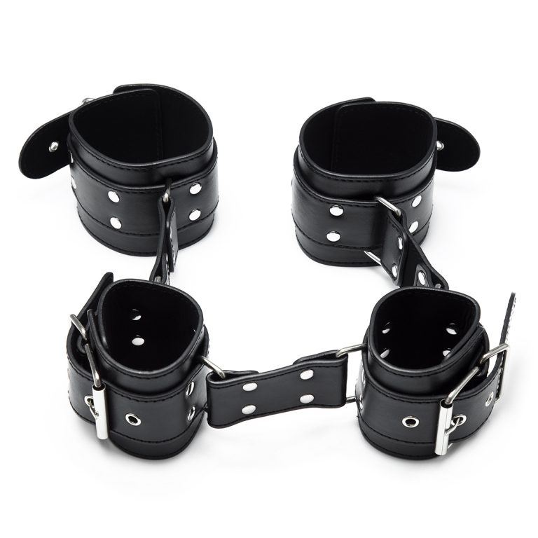 Leather hand and foot binding, SM fun, bondage, flirting, training toys - Image 4