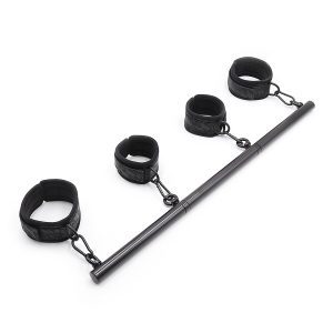 Leather Hand & Foot Restraints Set - Couple Flirting Toys - Detachable Cuffs