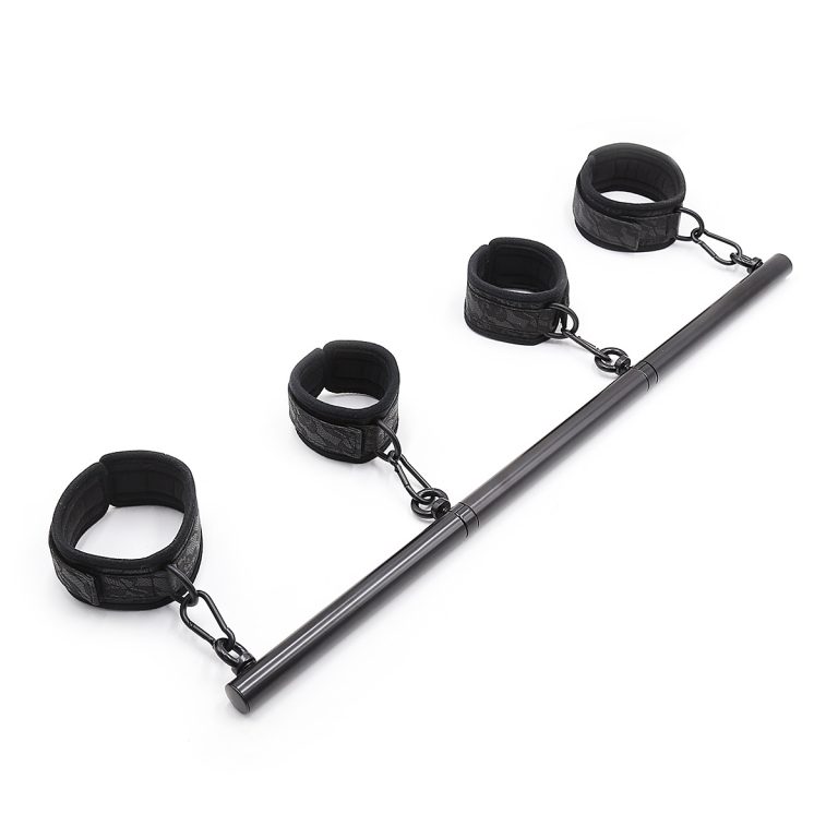 Leather bondage, hand and foot binding, casual couple toys, flirting handcuffs and leg cuffs, black detachable