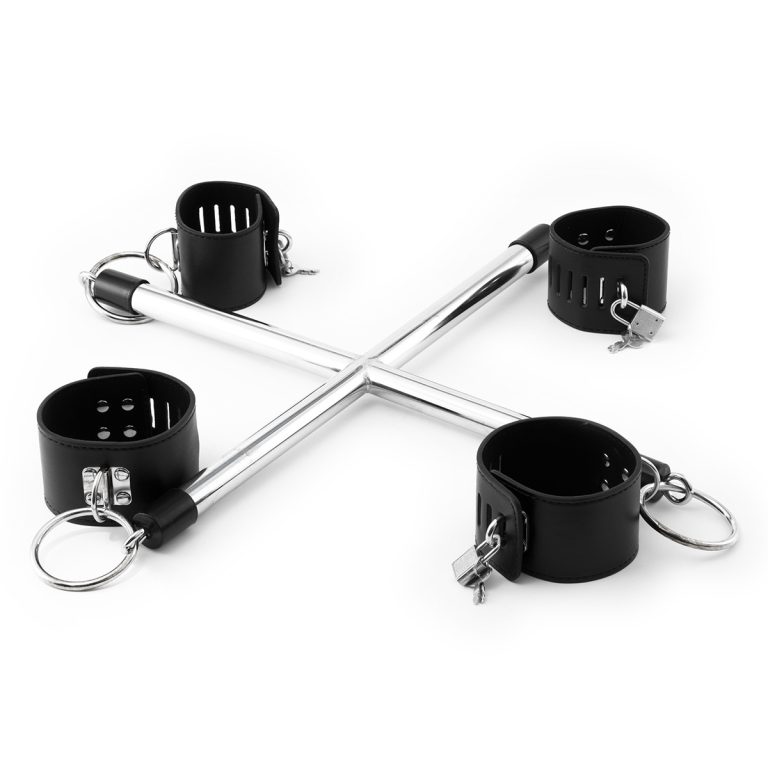 Adult products, cross iron pipe handcuffs, locked black sex toys, tied hands, health products - Image 4