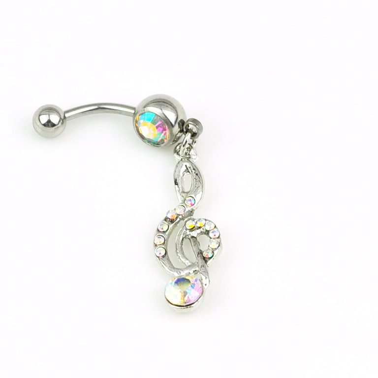 selling hot selling puncture jewelry European and American diamond-embedded note navel ring navel nail navel jewelry - Image 4
