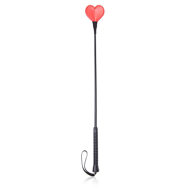 Adult sex products love sex beat silicone plastic handle red heart whip sex female sex device out