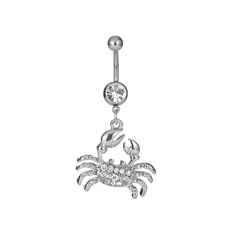 Popular Creative Navel Ring Diamond Crab Navel Ring Navel Nail Hot Sale Animal Puncture Jewelry
