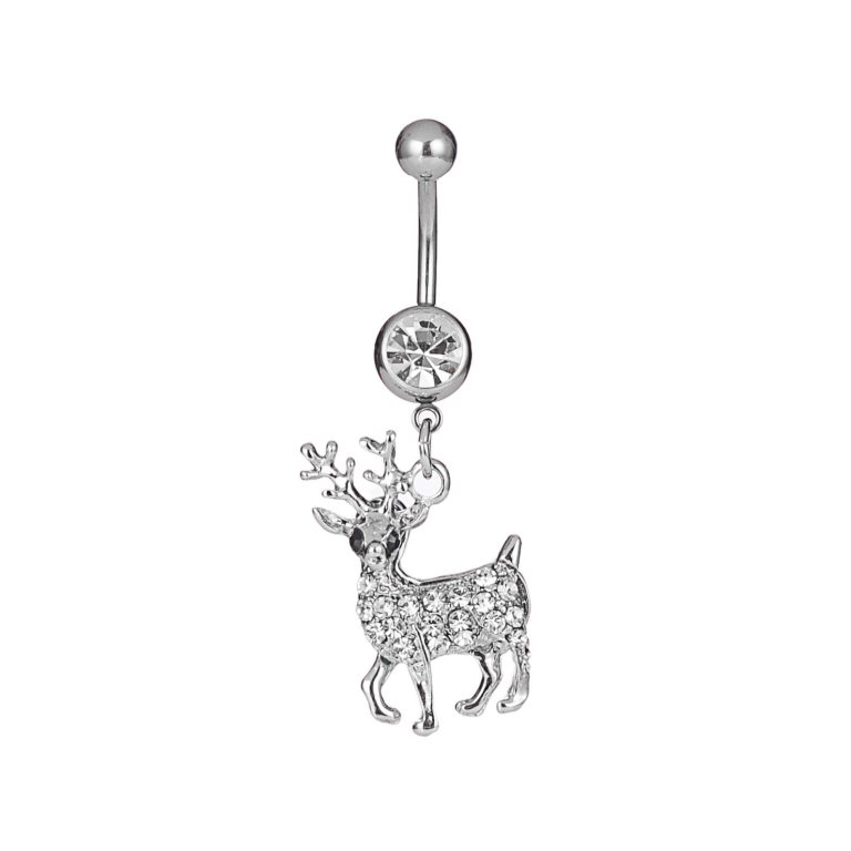 Europe and the United States New navel nail navel ring alloy Diamond sika deer navel buckle  direct supply