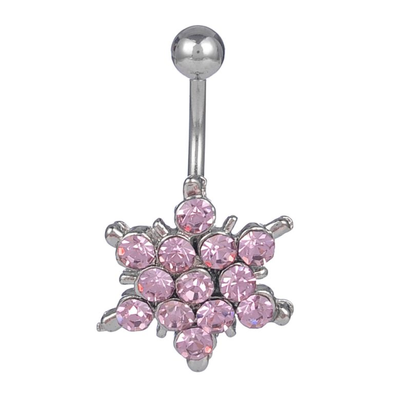 supply hot sale popular Diamond-embedded colorful flower navel ring navel buckle  AliExpress hot sale - Image 3