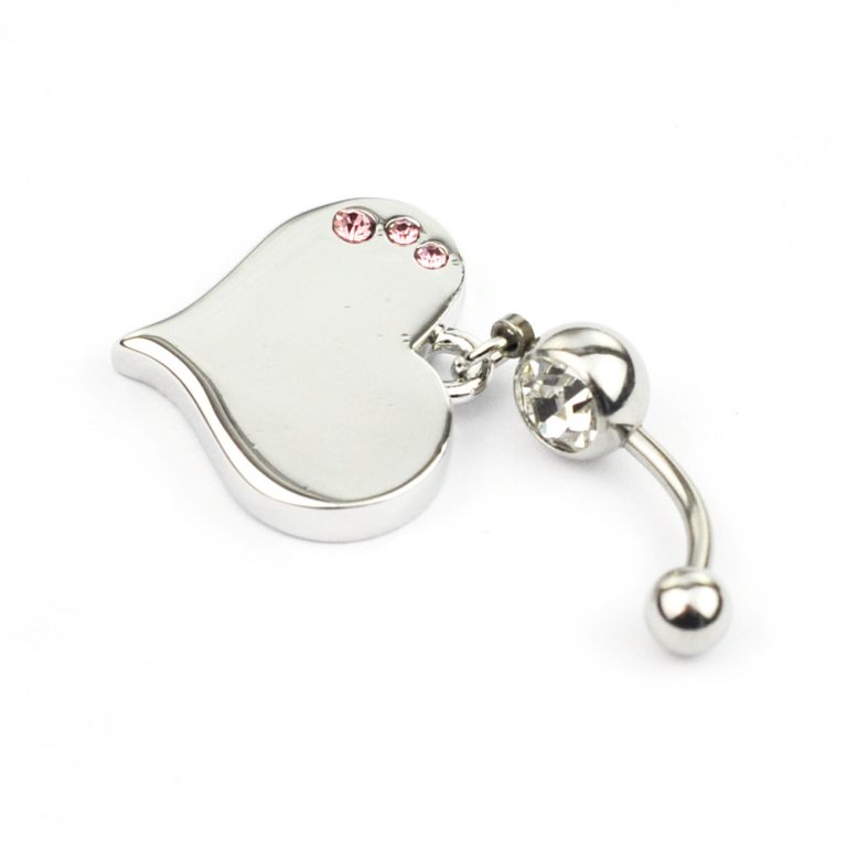 puncture belly dance navel jewelry alloy diamond heart navel nail navel ring - Image 6