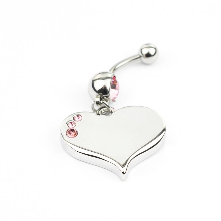 puncture belly dance navel jewelry alloy diamond heart navel nail navel ring - Image 5