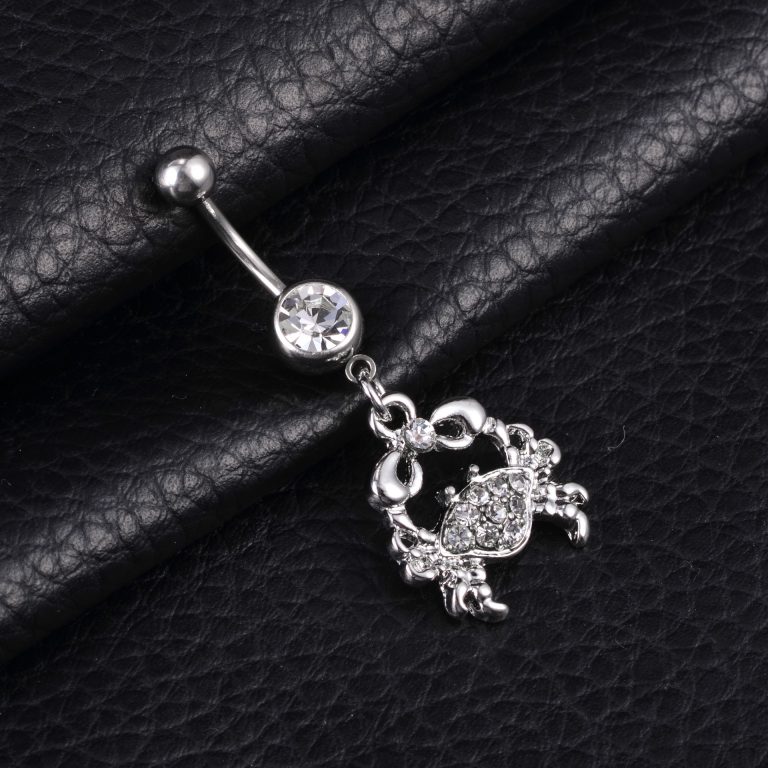 belly dance jewelry diamond crab navel ring navel nail - Image 3