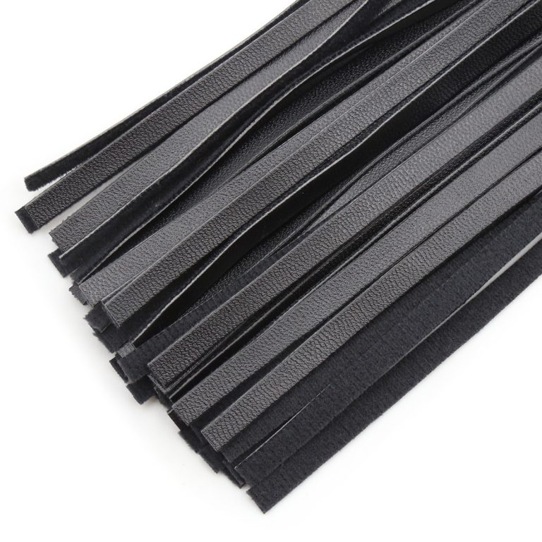 Adult products men's and women's temperate toys health care products black leather red silk handle whip whip - Image 5