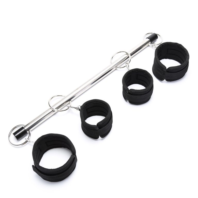 Adult products bondage plush hand and foot cuffs cross nylon short hair sex Velcro hand tied - Image 6