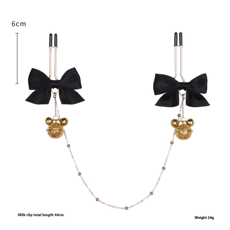 Adjustment sm Props Bell Fun Nipple Clip Bow Fun Nipple Clip SM Nipple Clip Alternative Adult Supplies - Image 4