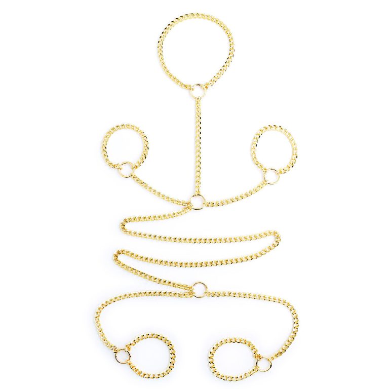 Iron chain toy hand and neck sleeve, handcuffs, female sex toys, hand binding, adult toy gold chain