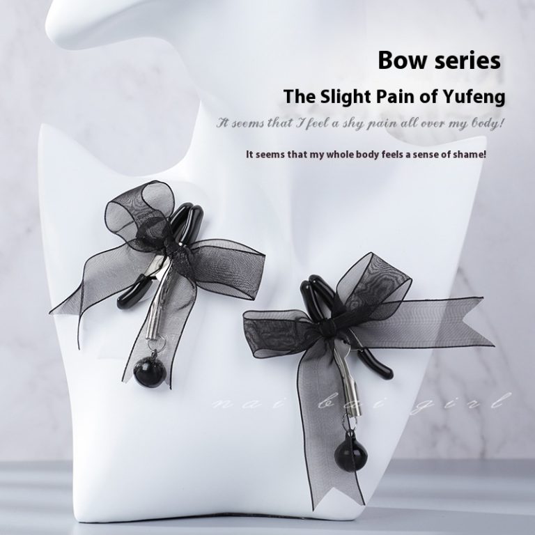Wild Wolf sexy sm bow breast clip flirting funny lace clip couple training sex supplies props generation hair