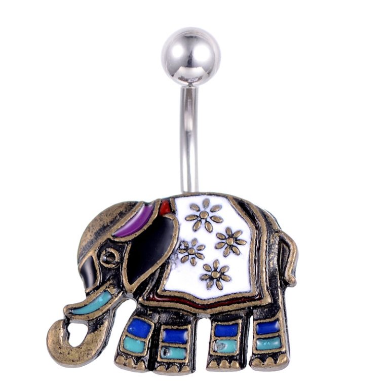 Elephant navel ring navel nail wish AliExpress foot AliExpress clothing accessories foot decoration navel