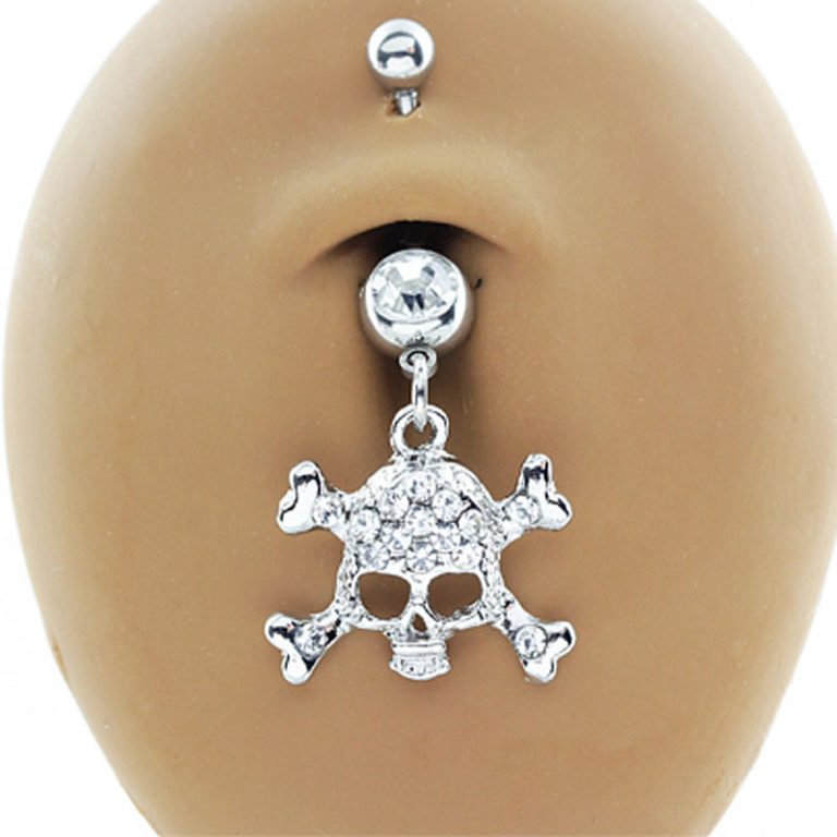 Navel ring earrings navel ring earrings navel ring  skull head navel nail navel piercing