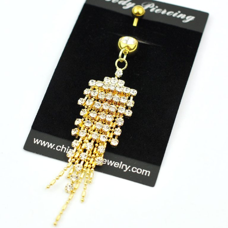 new European and American diamond claw chain tassel navel ring navel buckle puncture jewelry manufacturer