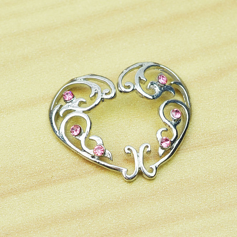 Sexy puncture breast clip non-perforated peach heart Diamond-embedded breast ring nipple nail sexy jewelry non-Rod breast nail breast buckle - Image 3
