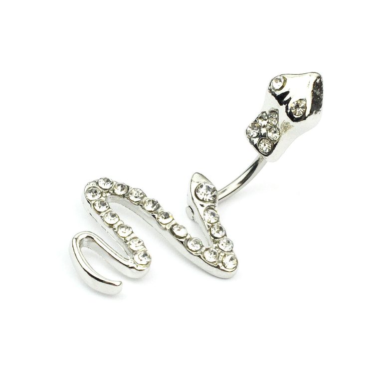 Europe and the United States hot-selling human body piercing diamond snake umbilical nail umbilical buckle - Image 5
