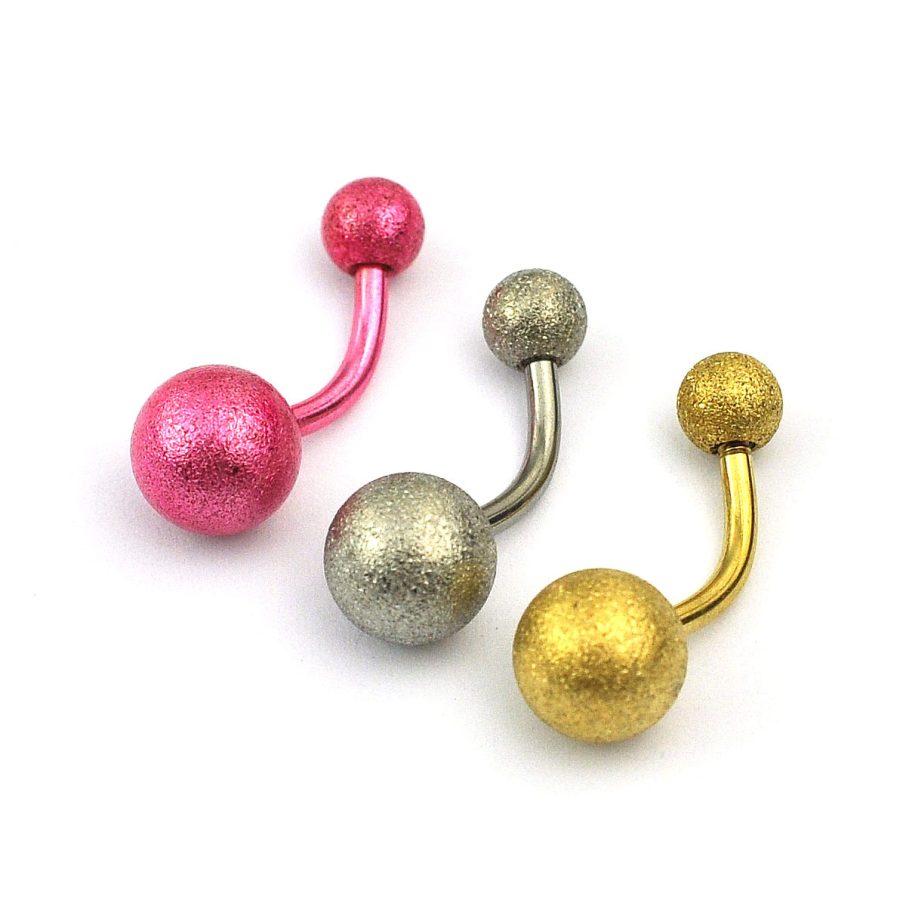 supply of stainless steel puncture jewelry electroplating grinding yarn umbilical nail umbilical ring umbilical buckle - Image 3