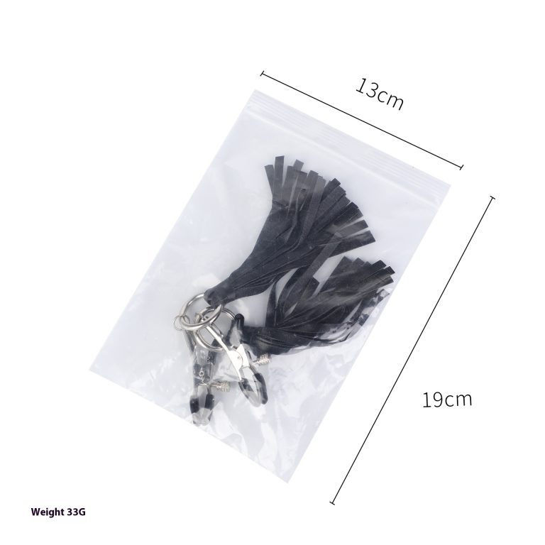 Adult sex sm props nipple clip cross-border hot black tassel breast clip punishment conditioning sex milk clip - Image 3