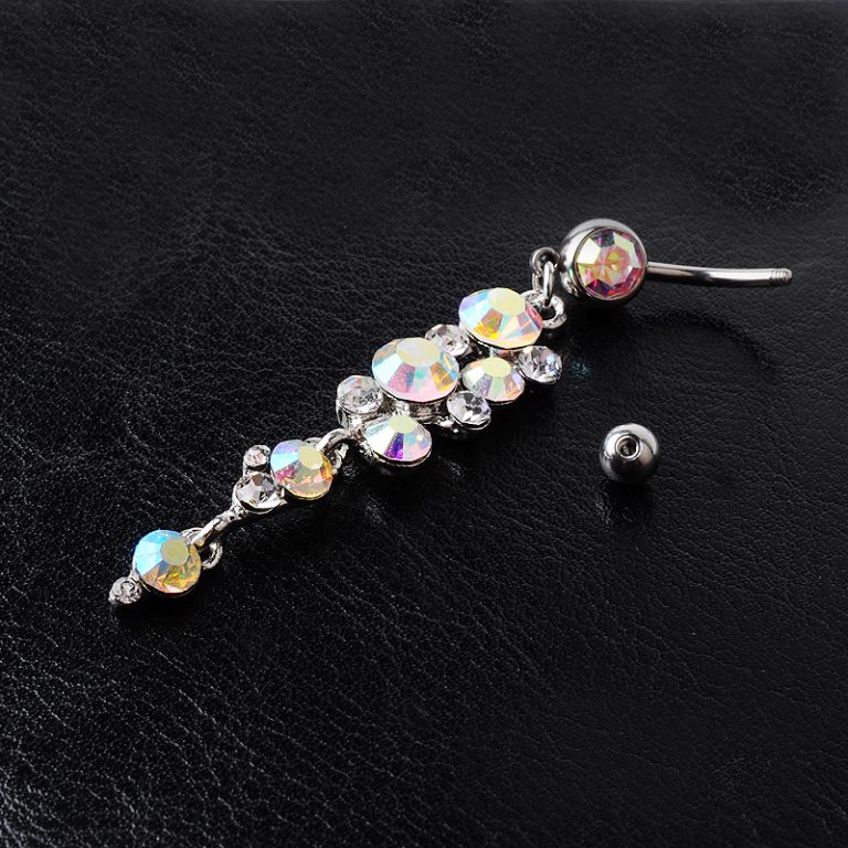 puncture jewelry belly button nail European and American diamond belly button creative belly button ring belly dance jewelry