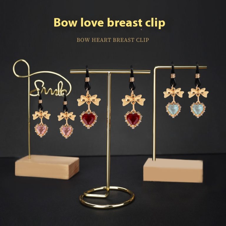 Sex Props Supplies Bow Love Breast Clip Female Wear Chest Flirting Tease Stimulating Adult Supplies
