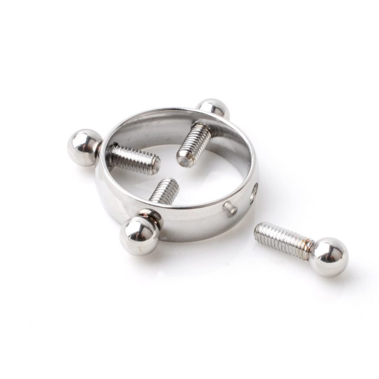 Hot Selling Non-Perforated Adjustable Stainless Steel Puncture Jewelry Nipple Ring Electroplating Nipple Ring Clip